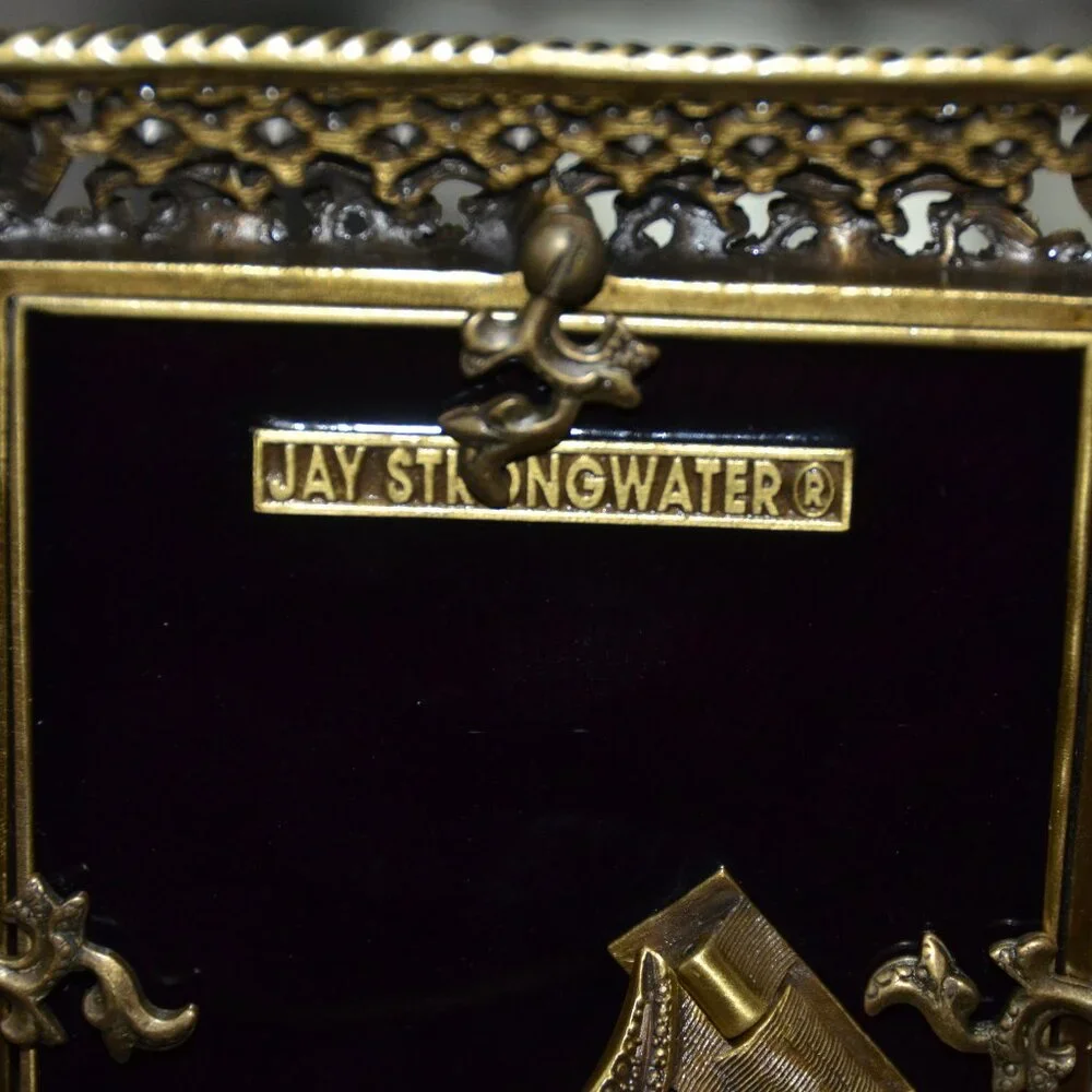 RARE JAY STRONGWATER JAY'S 1ST PATRICIA ORNATE SCROLL TIARA CRYSTAL ENAMEL FRAME